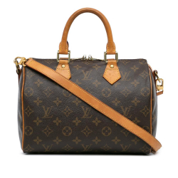 Louis Vuitton B Louis Vuitton Brown Monogram Canvas Canvas Monogram Speedy Bandouliere 25 France