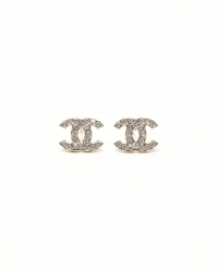 Chanel Coco Mark Rhinestone Earrings