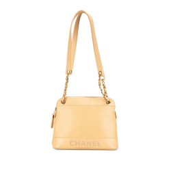 Chanel B Chanel Yellow Light Yellow Caviar Leather Leather Caviar Shoulder Bag Italy