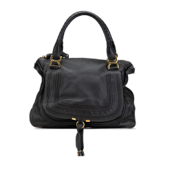 Chloé B Chloé Black Calf Leather Medium Marcie Satchel Italy