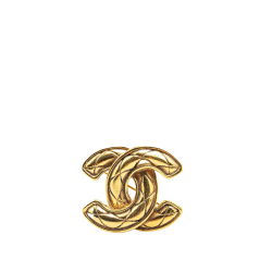 Chanel B Chanel Gold Gold Plated Metal CC Brooch France