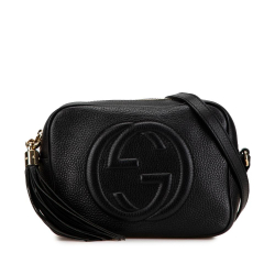 Gucci AB Gucci Black Calf Leather Small Soho Disco Crossbody Italy