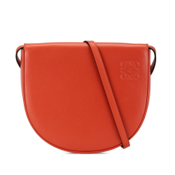 Loewe AB LOEWE Orange Dark Orange Calf Leather Small Soft skin Heel Bag Spain