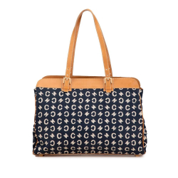 Celine B Celine Blue Navy Denim Fabric C Macadam Tote Italy