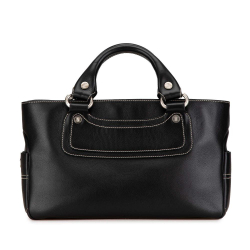 Celine B Celine Black Calf Leather Boogie Handbag Italy