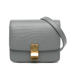 Celine B Celine Gray Calf Leather Small Liege skin Classic Box Italy