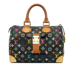 Louis Vuitton B Louis Vuitton Black Monogram Multicolore Canvas Canvas Monogram Multicolore Speedy 30 France