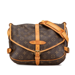 Louis Vuitton B Louis Vuitton Brown Monogram Canvas Canvas Monogram Saumur 30 France