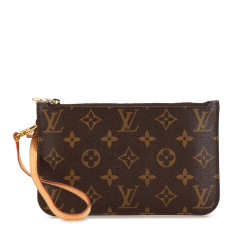 Louis Vuitton AB Louis Vuitton Brown Monogram Canvas Canvas Monogram Neverfull Pochette France