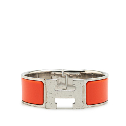 Hermès B Hermès Red Enamel Other Wide Clic Clac H Bracelet PM France