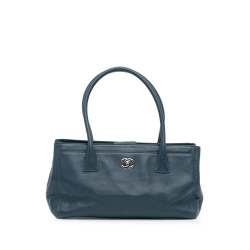 Chanel B Chanel Blue Navy Calf Leather Small skin Executive Cerf Tote Italy