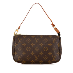 Louis Vuitton AB Louis Vuitton Brown Monogram Canvas Canvas Monogram Pochette Accessoires France