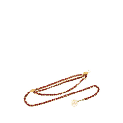 Chanel AB Chanel Gold with Red Gold Plated Metal CC Chain Link Belt France