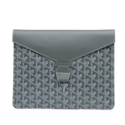 Goyard AB Goyard Gray Coated Canvas Fabric Goyardine Camondo II France