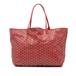 Goyard AB Goyard Red Coated Canvas Fabric Goyardine Saint Louis GM France