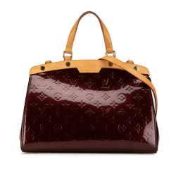 Louis Vuitton B Louis Vuitton Red Bordeaux Vernis Leather Leather Monogram Vernis Brea MM France