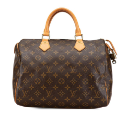 Louis Vuitton B Louis Vuitton Brown Monogram Canvas Canvas Monogram Speedy 30 France