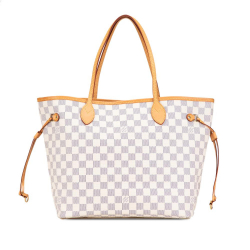 Louis Vuitton B Louis Vuitton White Damier Canvas Canvas Damier Azur Neverfull MM France