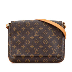 Louis Vuitton B Louis Vuitton Brown Monogram Canvas Canvas Monogram Musette Tango Long Strap Spain