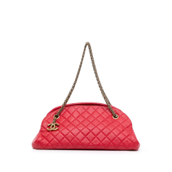 Chanel B Chanel Red Lambskin Leather Leather Medium Lambskin Just Mademoiselle Shoulder Bag Italy