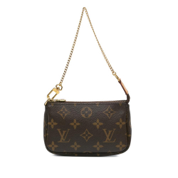 Louis Vuitton B Louis Vuitton Brown Monogram Canvas Canvas Monogram Mini Pochette Accessoires France