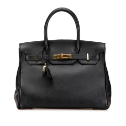 Hermès B Hermès Black Calf Leather Swift Birkin Retourne 30 France