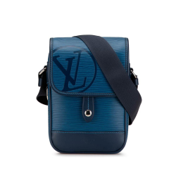 Louis Vuitton AB Louis Vuitton Blue Epi Leather Leather Epi Downtown Messenger BB Italy