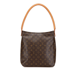 Louis Vuitton B Louis Vuitton Brown Monogram Canvas Canvas Monogram Looping GM Spain