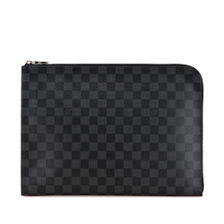 Louis Vuitton B Louis Vuitton Black Damier Canvas Canvas Damier Graphite Pochette Jour GM France