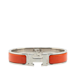 Hermès AB Hermès Orange Enamel Other Narrow Clic Clac H Bracelet PM France