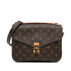 Louis Vuitton B Louis Vuitton Brown Monogram Canvas Canvas Monogram Pochette Metis France