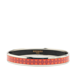 Hermès AB Hermès Red Enamel Other Narrow Printed Bangle 62 Austria