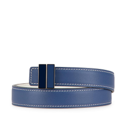 Hermès AB Hermès Blue Calf Leather Swift Brighton Belt France