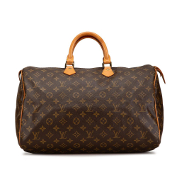 Louis Vuitton AB Louis Vuitton Brown Monogram Canvas Canvas Monogram Speedy 40 France