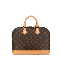 Louis Vuitton B Louis Vuitton Brown Monogram Canvas Canvas Monogram Alma PM France