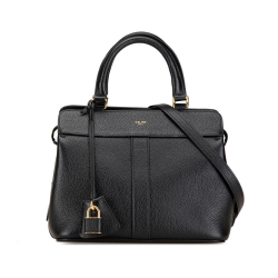 Celine B Celine Black Calf Leather Small Cabas de France Satchel Italy