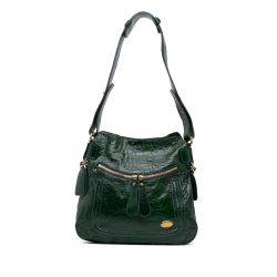 Chloé B Chloé Green Patent Leather Leather Large Patent Bay Crossbody Italy