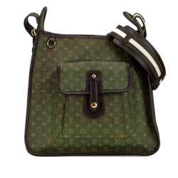 Louis Vuitton B Louis Vuitton Green Canvas Fabric Monogram Mini Lin Sac Mary Kate France