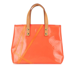 Louis Vuitton AB Louis Vuitton Orange Vernis Leather Leather x Robert Wilson Monogram Vernis Fluo Reade PM France