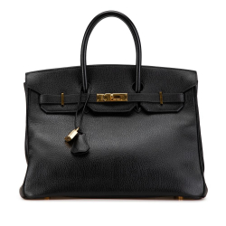 Hermès B Hermès Black Calf Leather Togo Birkin Retourne 35 France