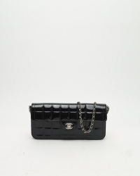 Chanel Patent East West Chocolate Bar Bag