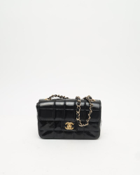 Chanel Mini Patent Chocolate Bar Bag