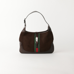 Gucci Suede Jackie Sherry Line Shoulder Bag