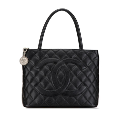 Chanel AB Chanel Black Caviar Leather Leather Caviar Medallion Tote Italy