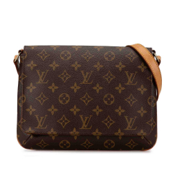 Louis Vuitton B Louis Vuitton Brown Monogram Canvas Canvas Monogram Musette Tango Short Strap France