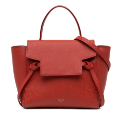 Celine B Celine Red Calf Leather Nano Belt Bag Italy