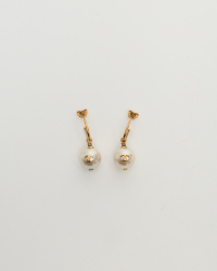 Chanel Coco Pearl Dangling Earrings