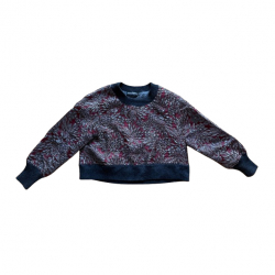 Dolce&Gabbana Sweat-shirt court à fleurs métallisées