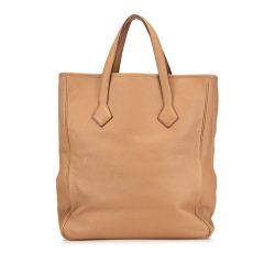 Hermès B Hermès Brown Caramel Calf Leather Clemence Victoria II Cabas 35 France