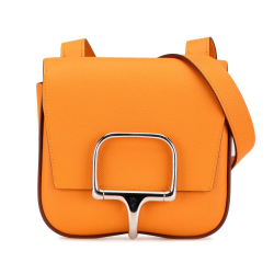 Hermès AB Hermès Orange Calf Leather Mini Epsom Della Cavalleria France